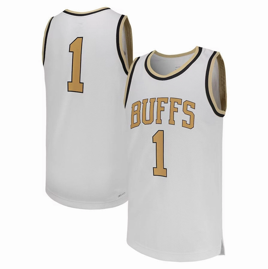 #1 C.Buffaloes Replica Basketball Jersey - White American College Jerseys