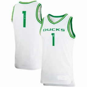 #1 O.Ducks Replica Team Basketball Jersey White Stitched American College Jerseys
