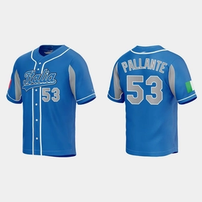 #53 ANDRE PALLANTE ITALY BASEBALL 2023 WORLD BASEBALL CLASSIC JERSEY ???C ROYAL Stitches Baseball Jerseys