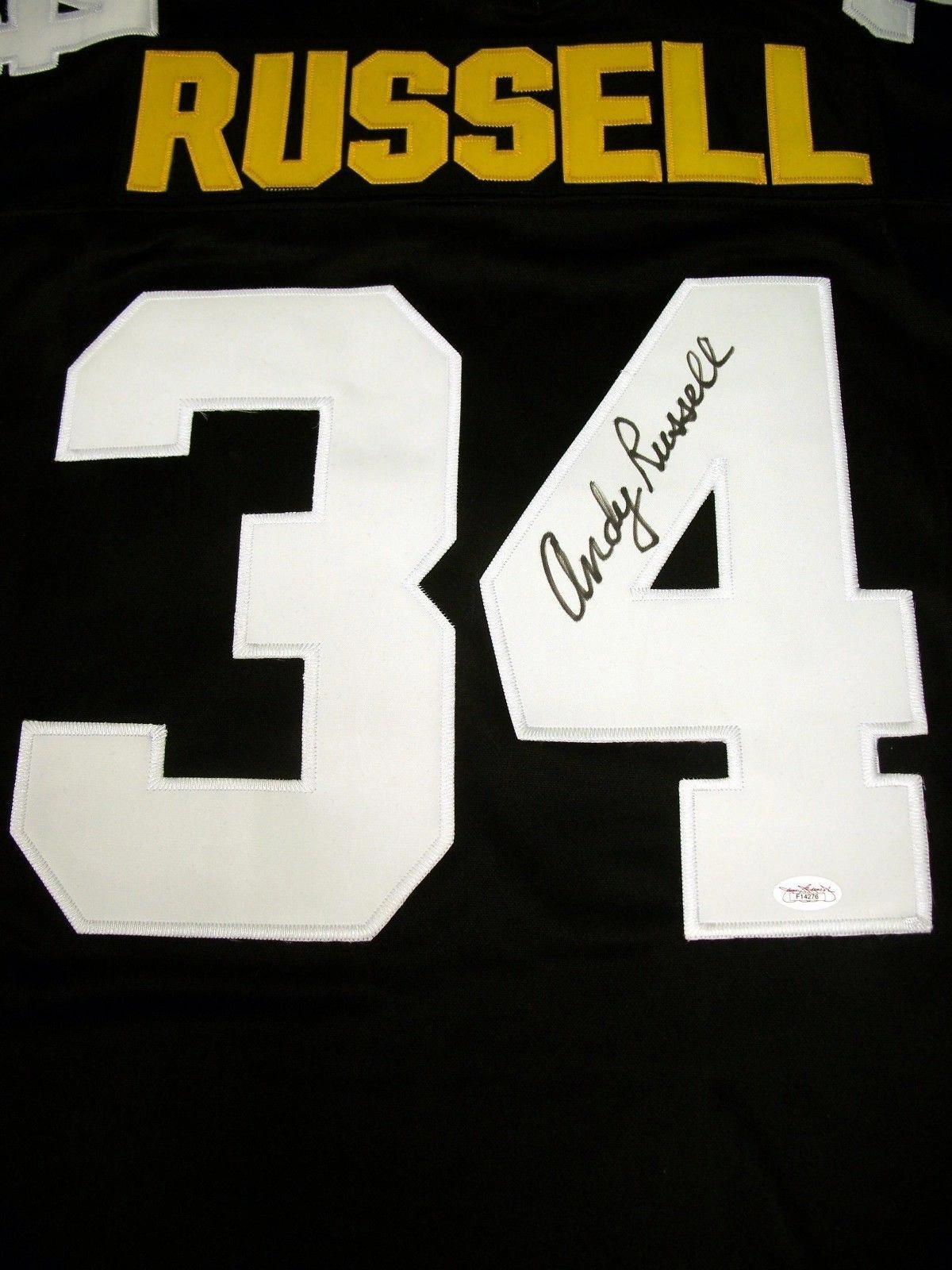 Andy Russell Signed Steelers Jersey (JSA COA) Pittsburgh Linebacker (19631976)