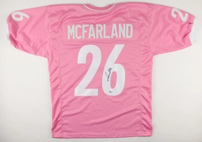 Anthony McFarland Signed Pittsburgh Steelers Breast Cancer Jersey (Beckett COA)