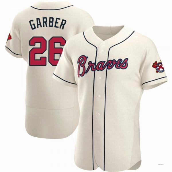 Atlanta Braves #26 Gene Garber Cream Alternate Jersey Stitches Baseball Jerseys