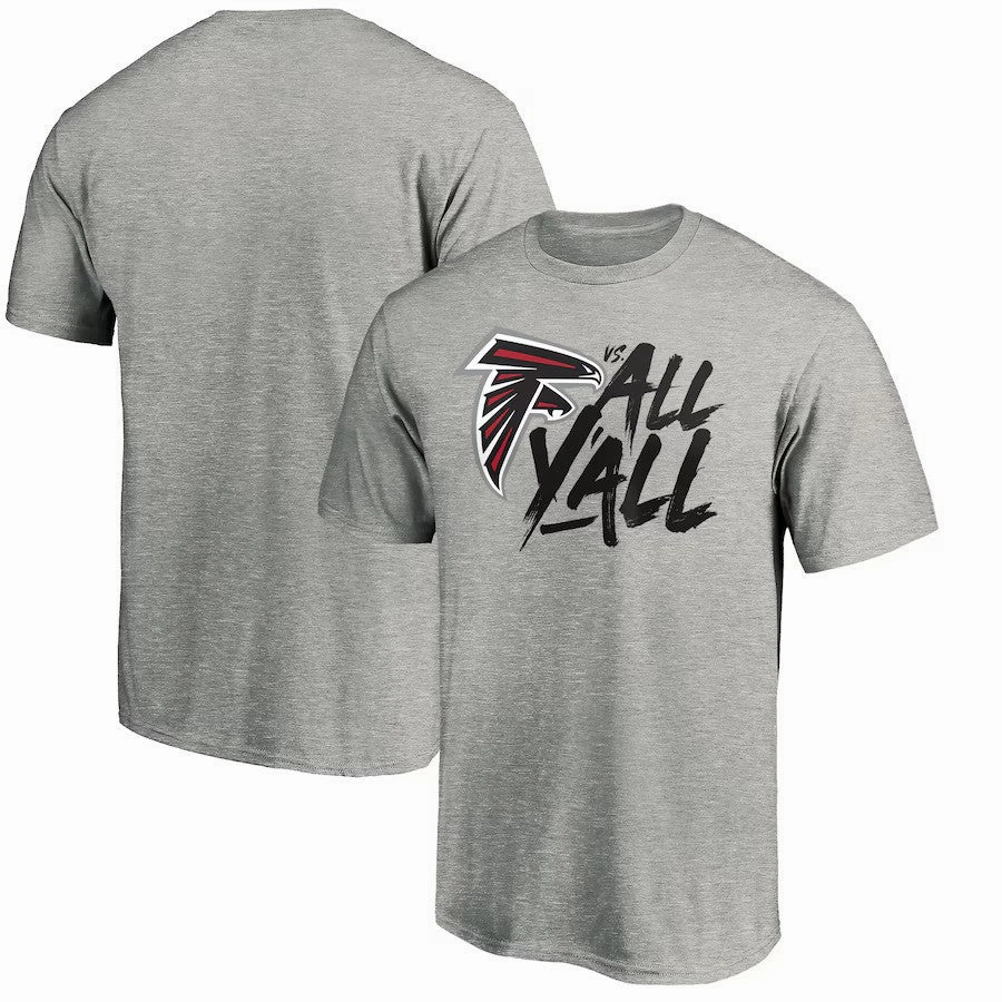 Atlanta Falcons Falcons NFL vs. All Y'all T-Shirt - Heather Gray