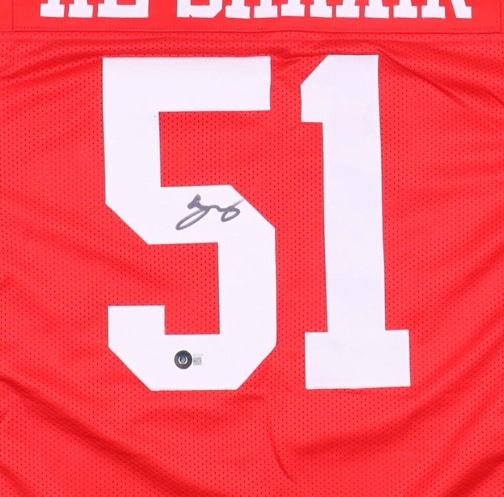 Azeez Al-Shaair Signed San Francisco 49ers Jersey (Beckett) Ex-FAU Linebacker