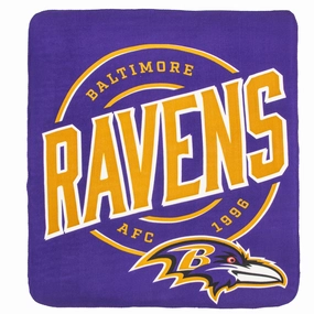Baltimore Ravens NFL UK Unisex-Adult Fleece Throw Blanket, 50" x 60", Campaign