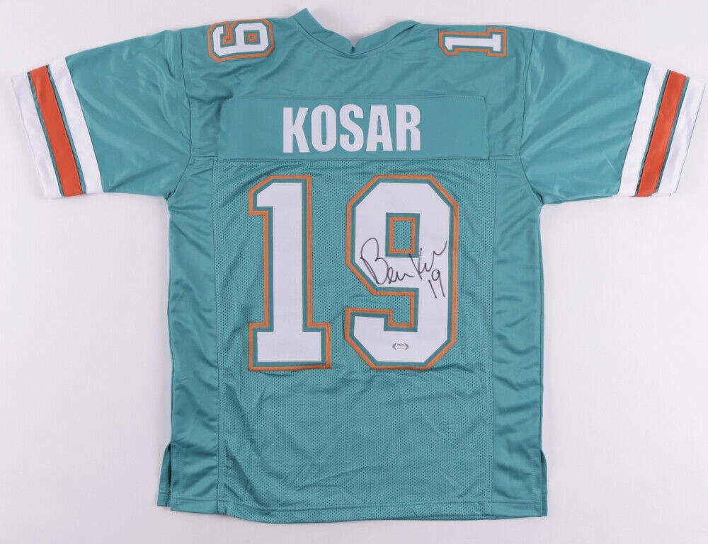 Bernie Kosar Signed Dolphins Teal Home Jersey (PSA COA) 2xPro Bowl / U of Miami