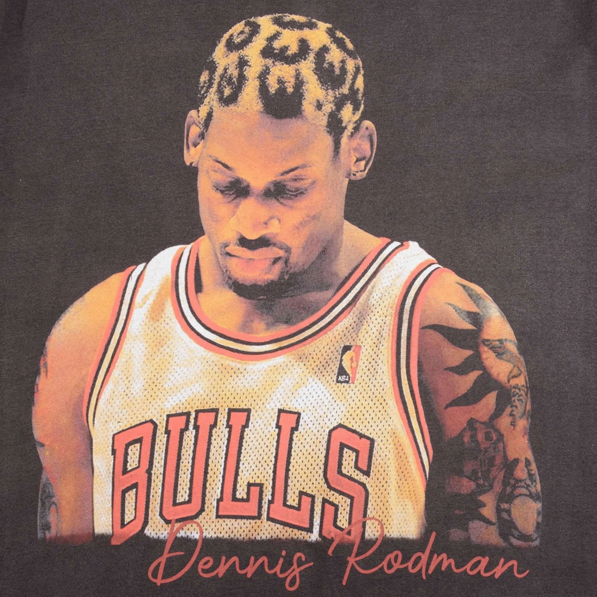 BOOTLEG TEE SHIRT NBA DENNIS RODMAN CHICAGO BULLS SIZE LARGE SINGLE STITCH
