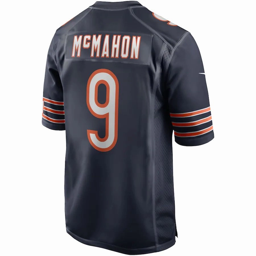 C.Bears #9 Jim McMahon Navy Game Retired Player Jersey Stitched American Football Jerseys