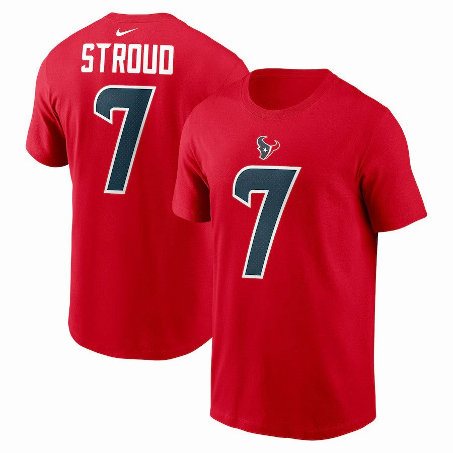 C.J. Stroud NFL Houston Texans Nike Player Name & Number T-Shirt - Red