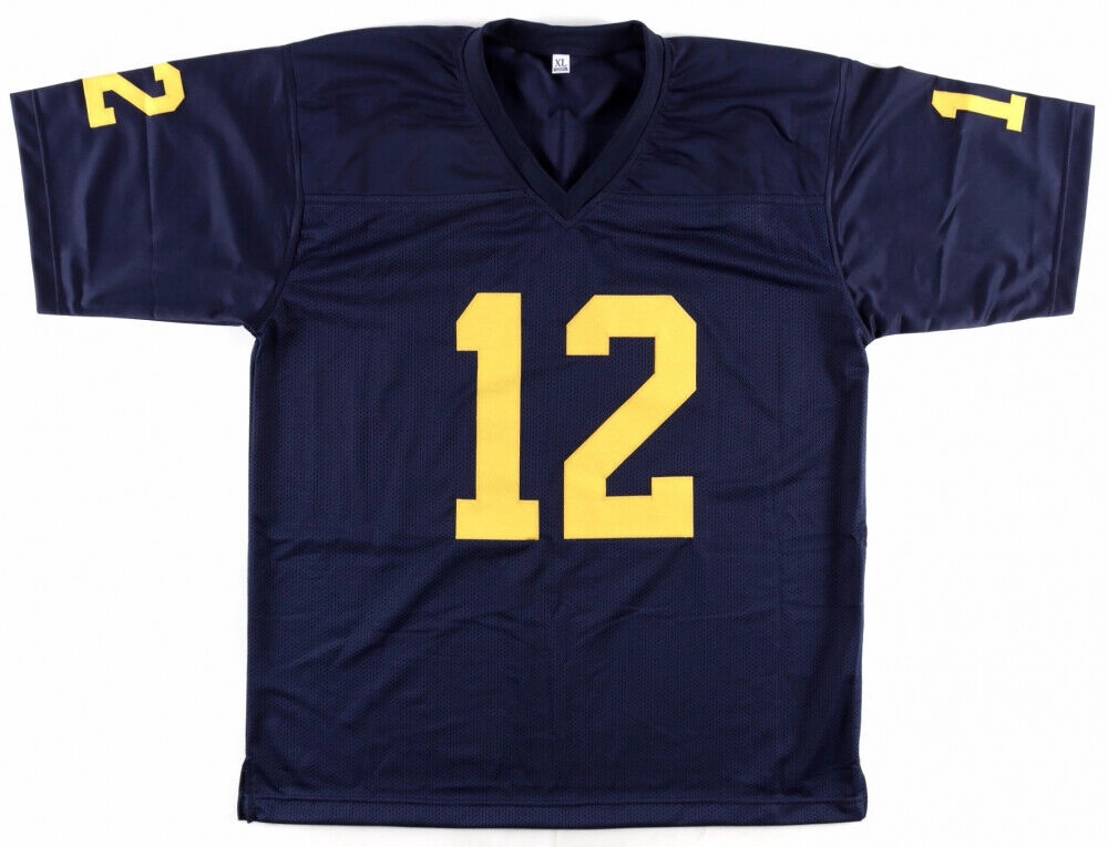 Cade McNamara Signed Michigan Wolverines Jersey (Beckett COA) Winning QB vs OSU