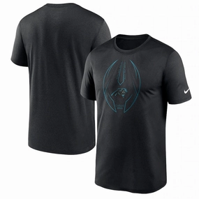 Carolina Panthers NFL UK Large Nike Legend Icon Logo Performance T-Shirt -- Black