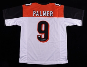 Carson Palmer Signed Cincinnati Bengals Jersey (JSA COA) 3Pro Bowl Q.B.