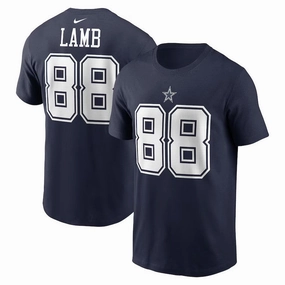 CeeDee Lamb NFL Dallas Cowboys Nike Player Name & Number T-Shirt - Navy