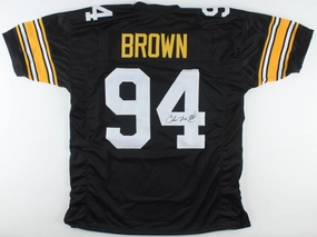 Chad Brown Signed Pittsburgh Steelers Jersey (TSE Hologram) 3Pro Bowl Linebackr
