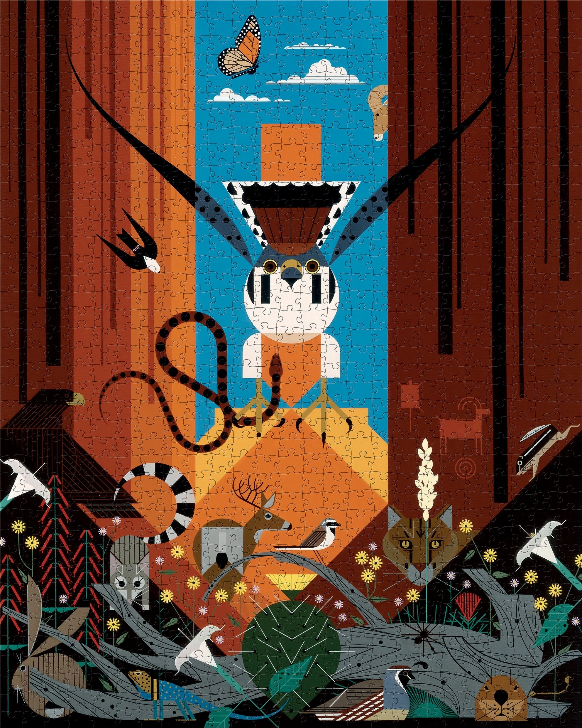 Charley Harper Canyon Country 1000 Piece Puzzle
