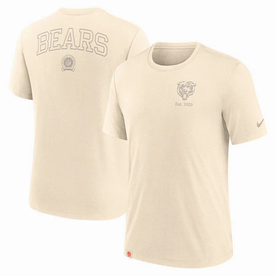 Chicago Bears NFL Nike Glory Tri-Blend T-Shirt - Cream