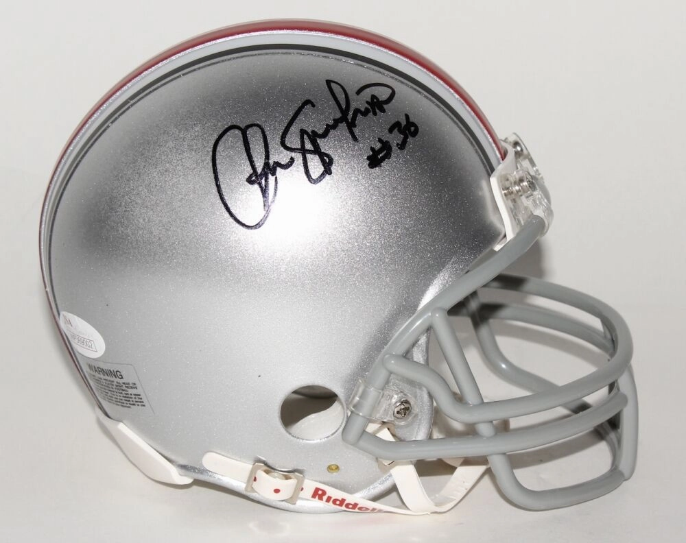Chris Spielman Signed Ohio State Buckeyes Mini-Helmet (JSA) Lions L.B. 19881995