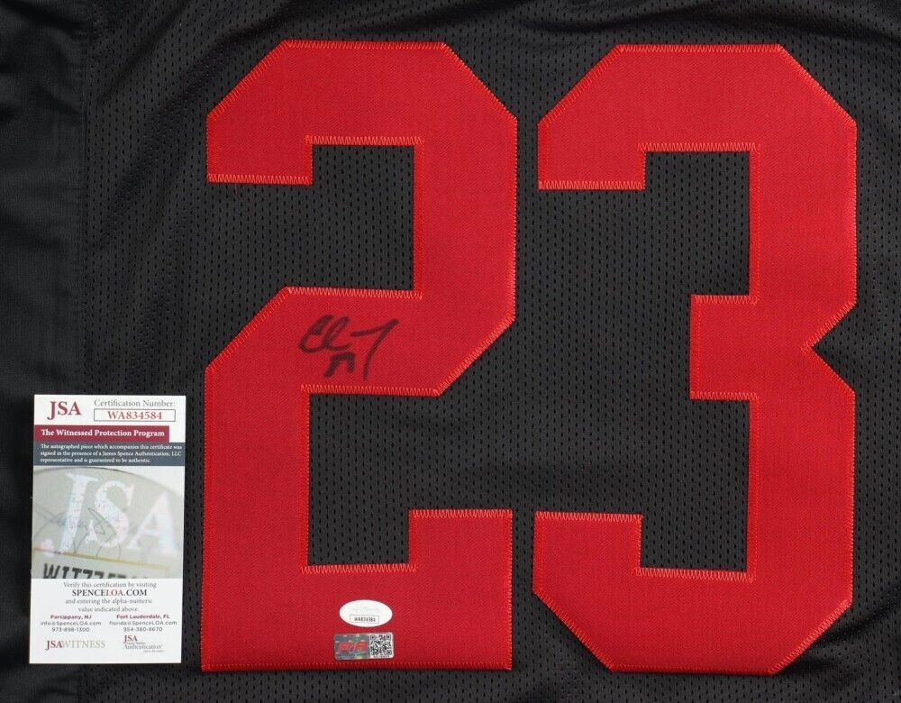 Christian McCaffrey Signed San Francisco 49ers Color Rush Jersey (JSA COA) R.B.
