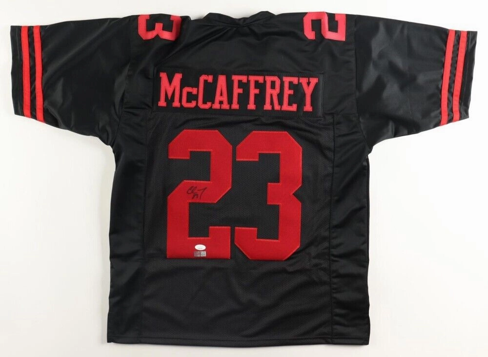 Christian McCaffrey Signed San Francisco 49ers Color Rush Jersey (JSA COA) R.B.