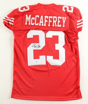 Christian McCaffrey Signed San Francisco 49ers Jersey (Beckett) 2xPro Bowl R.B.