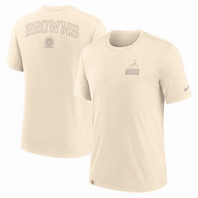 Cleveland Browns NFL Nike Glory Tri-Blend T-Shirt - Cream