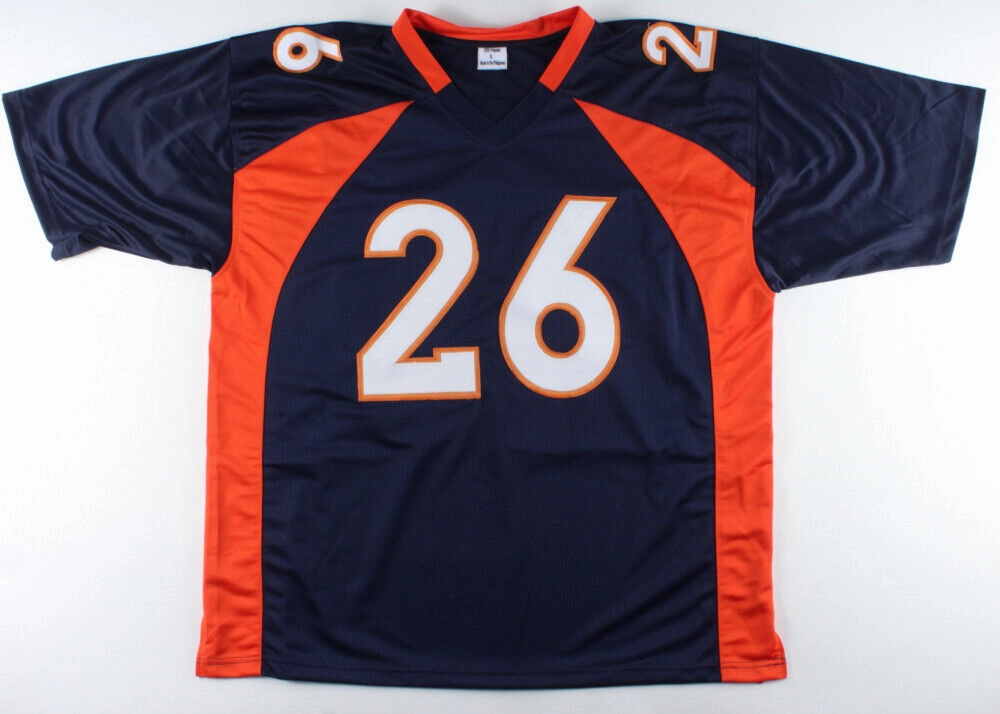 Clinton Portis Signed Denver Broncos Blue Jersey (JSA COA) 2Pro Bowl R.B.