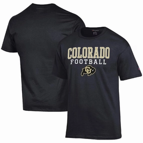 Colorado Buffaloes NCAA Champion Football Stack T-Shirt - Black