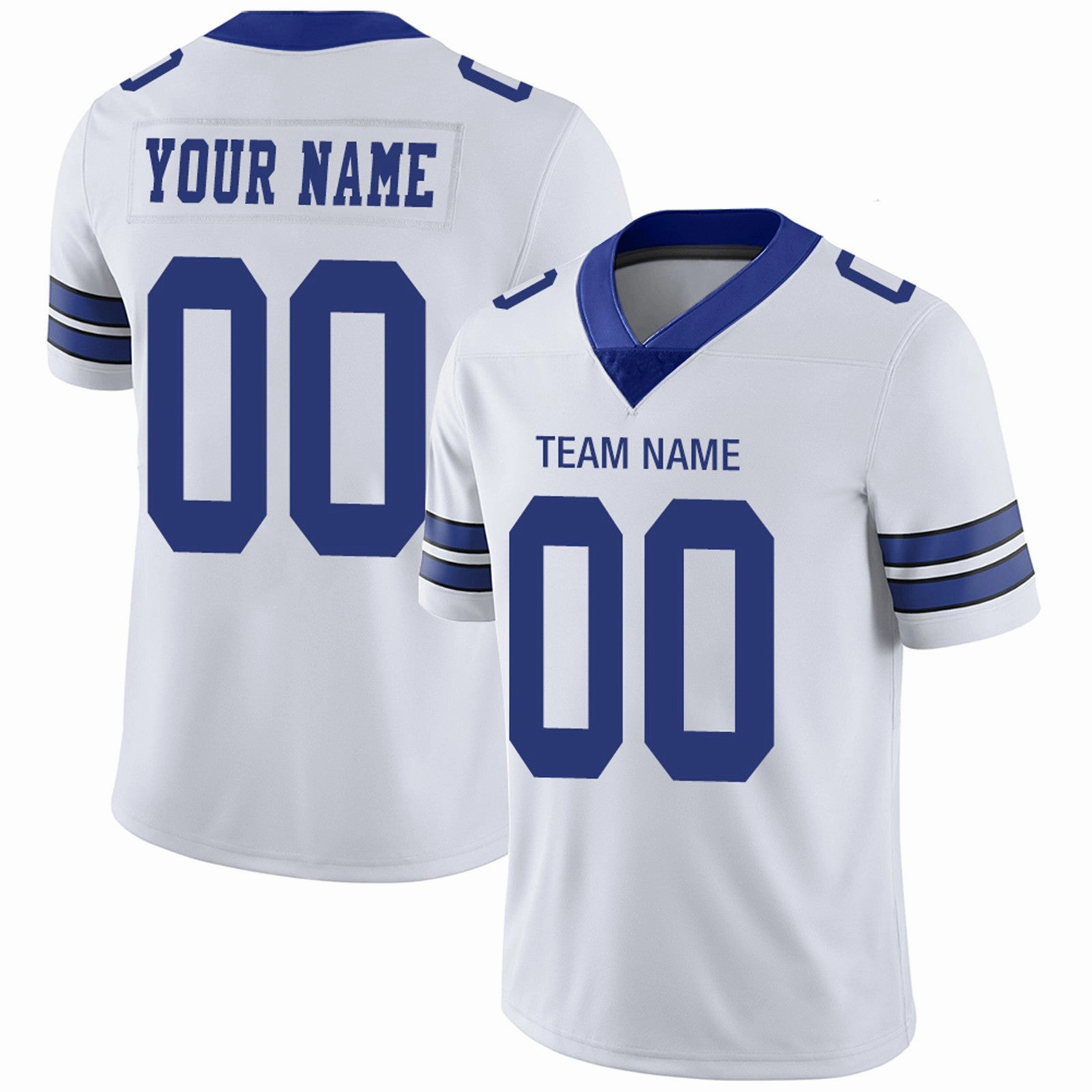Custom D.Cowboys Football Jerseys Team Player or Personalized Design Your Own Name for Men's Women's Youth Jerseys Navy
