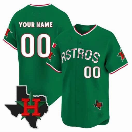 Custom Houston Astros Mexico Texas Patch Vapor Premier Limited V3 C All Stitched Baseball Jersey