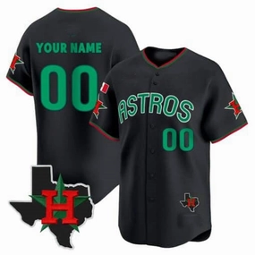 Custom Houston Astros Mexico Texas Patch Vapor Premier Limited V3 C All Stitched Baseball Jersey