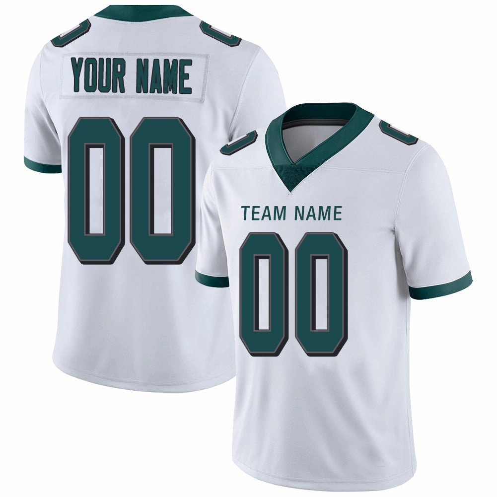 Custom P.Eagles Stitched American Football Jerseys Personalize Birthday Gifts White Jersey