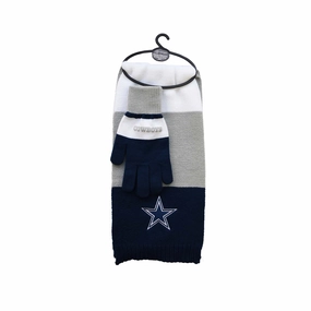 Dallas Cowboys NFL Tri-Color Scarf & Glove Gift Set