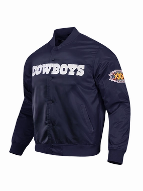 Dallas Cowboys Pro Standard NFL Team Classic Satin Button Jacket - Navy