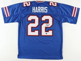 Damien Harris Signed Bills Jersey (Beckett) Buffalo's #1 Running Back 2023