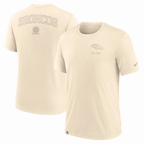 Denver Broncos NFL Nike Glory Tri-Blend T-Shirt - Cream