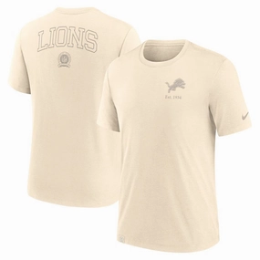 Detroit Lions NFL Nike Glory Tri-Blend T-Shirt - Cream