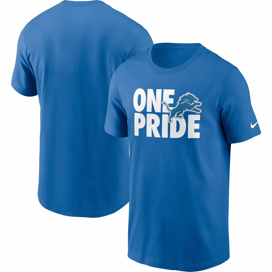 Detroit Lions NFL UK Nike Hometown Collection One Pride T-Shirt - Blue