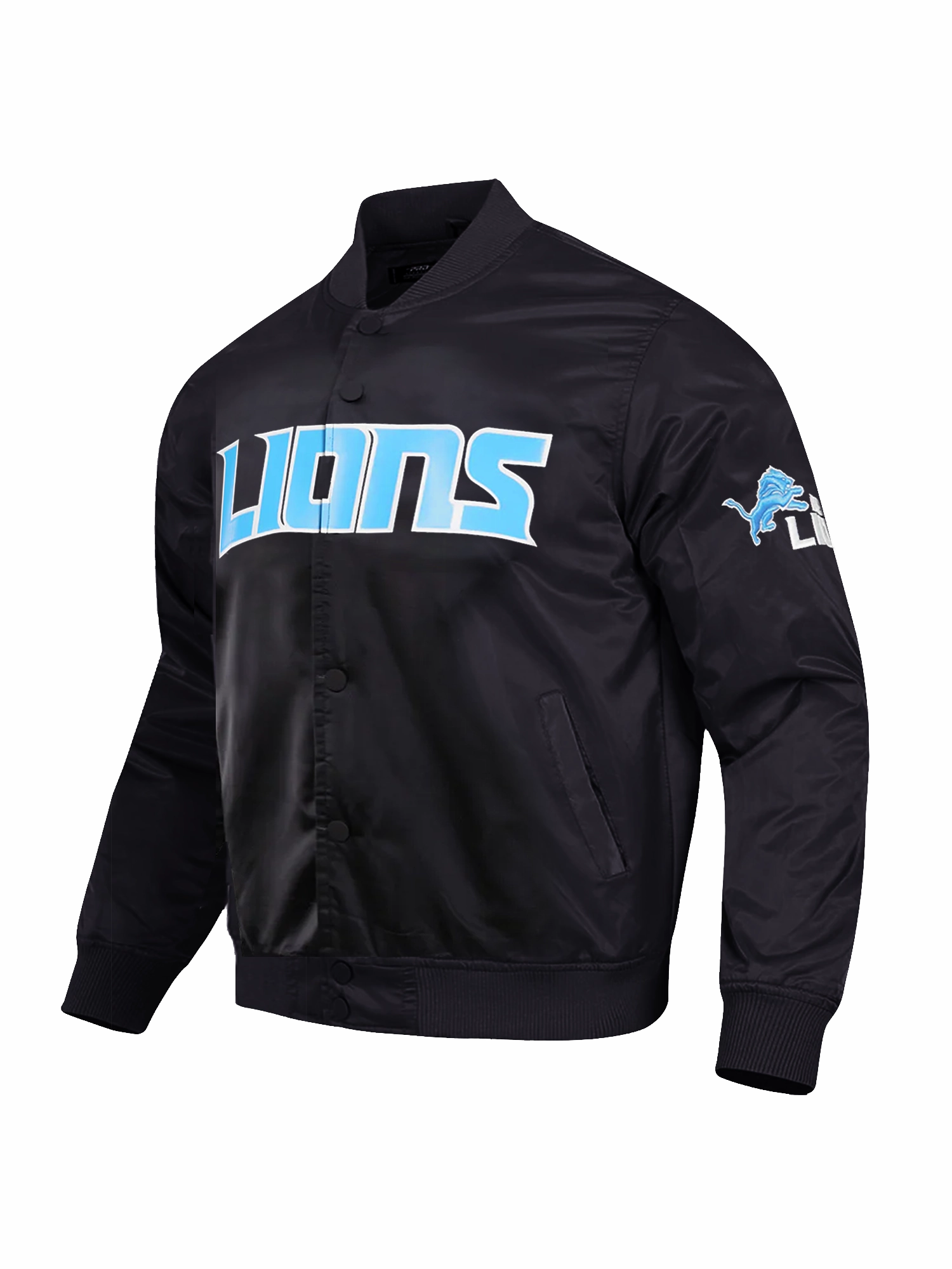 Detroit Lions Pro Standard NFL Team Classic Satin Button Jacket - Black