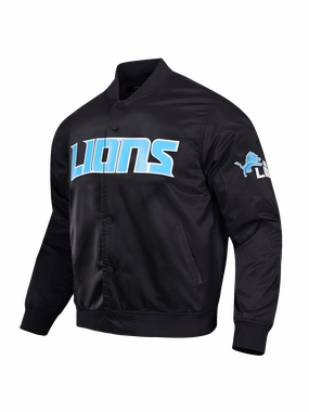 Detroit Lions Pro Standard NFL Team Classic Satin Button Jacket - Black