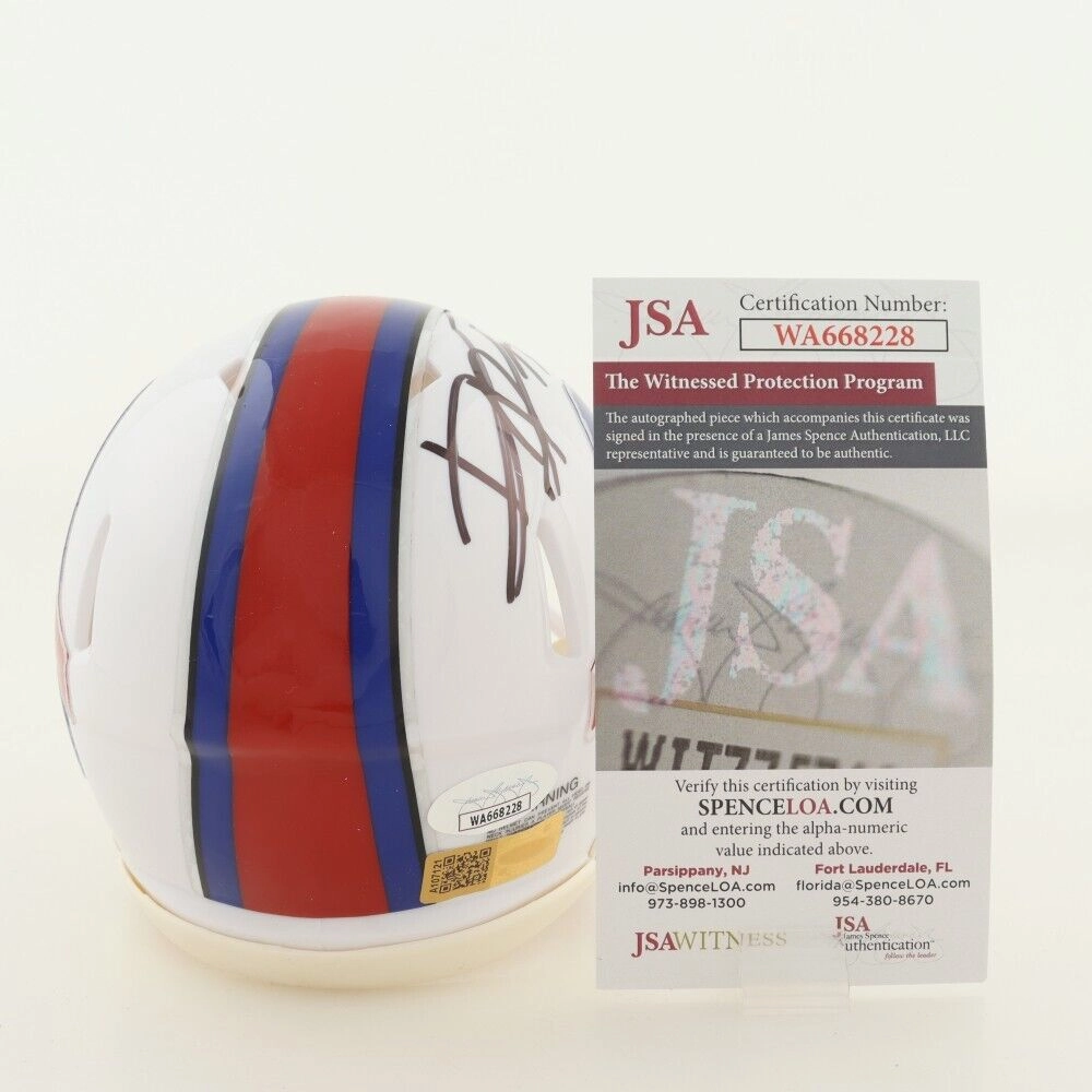 Dion Dawkins Signed Buffalo Bill Mini-Helmet (JSA COA) 7 Year Offensive Tackle