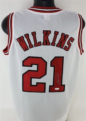 Dominique Wilkins Signed Georgia Bulldogs Jersey (JSA COA) #3 Overall Pick 1982
