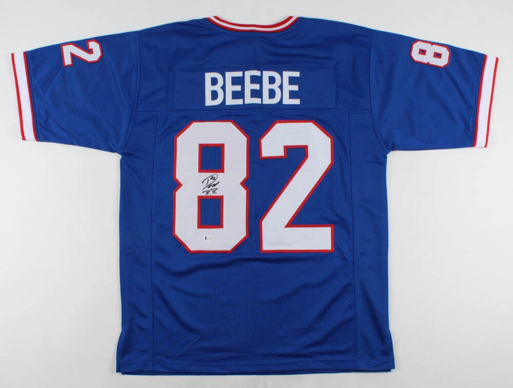 Don Beebe Signed Bills Jersey (Beckett COA) Buffalo Wide Receiver (1989?C1994)