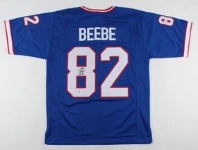 Don Beebe Signed Bills Jersey (Beckett COA) Buffalo Wide Receiver (1989?C1994)