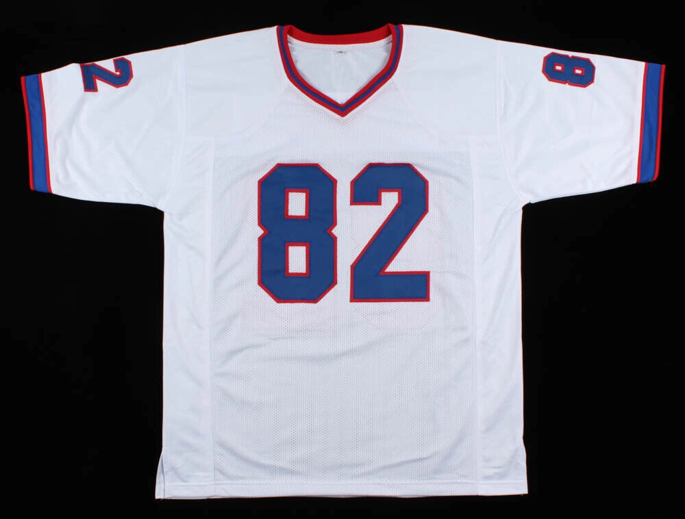 Don Beebe Signed Bills White Jersey (Beckett COA) Buffalo Receiver (1989?C1994)