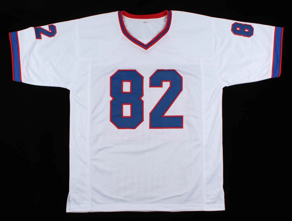 Don Beebe Signed Bills White Jersey (Beckett COA) Buffalo Receiver (1989?C1994)