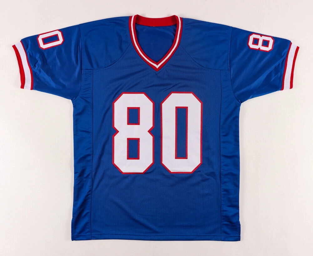 Eric Moulds Signed Bills Jersey (Beckett Holo) Buffalo's All Pro W.R (1996?C2005)