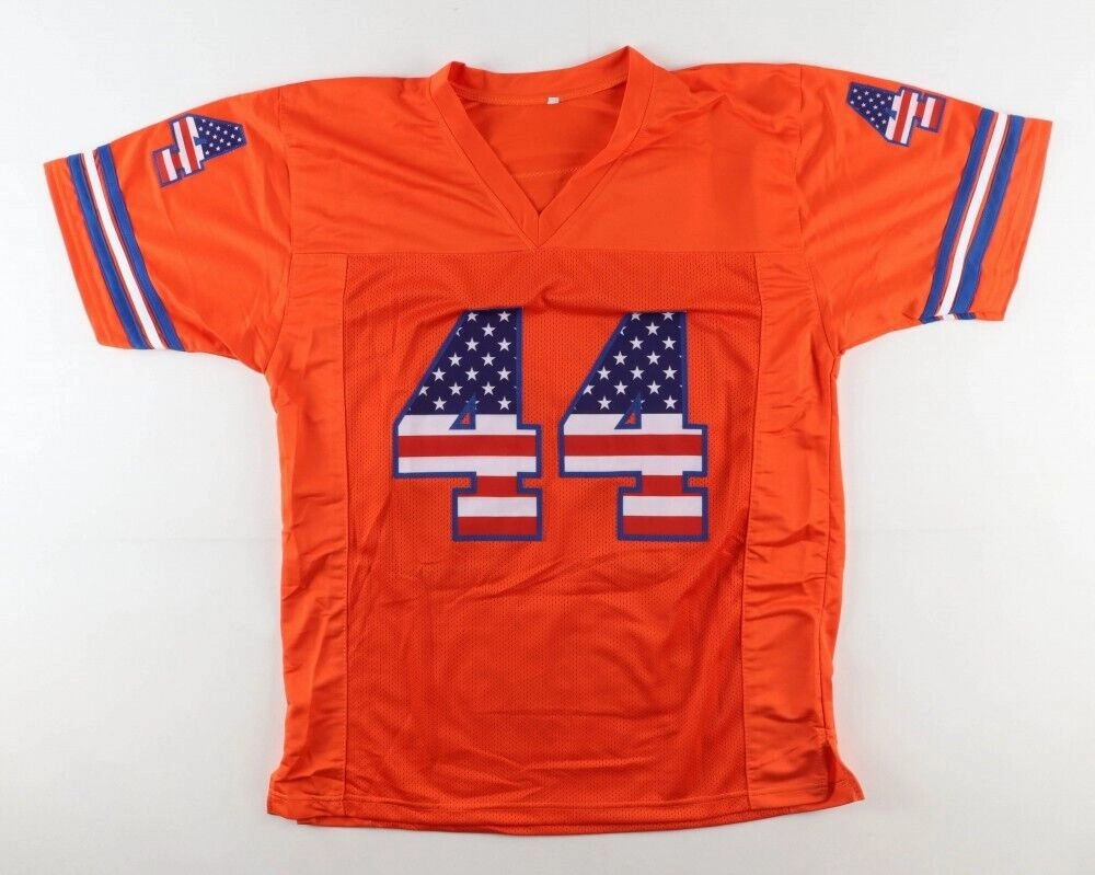 Floyd Little Signed Denver Broncos Career Stat Jersey 3xInscribed (JSA COA) R.B.
