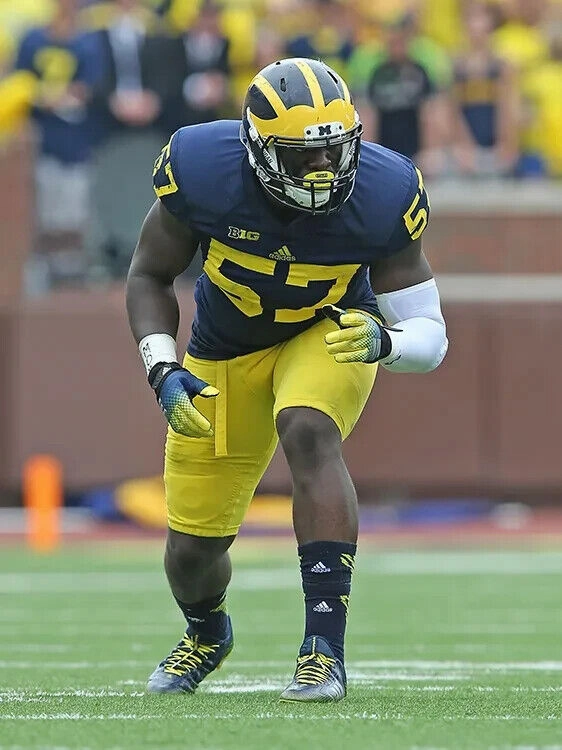 Frank Clark Signed Michigan Wolverines Jersey (JSA COA) Kansas City Chiefs D End