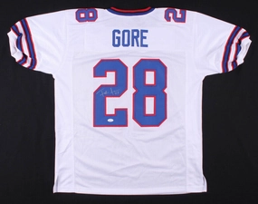 Frank Gore Signed Buffalo Bills White Jersey (JSA COA) 5??Pro Bowl Running Back