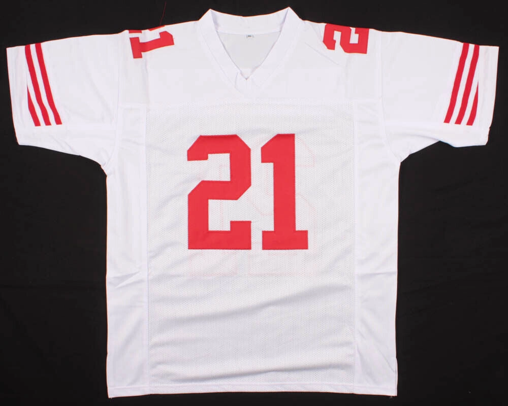 Frank Gore Signed San Francisco 49ers White Jersey (Beckett COA) 5Pro Bowl R.B